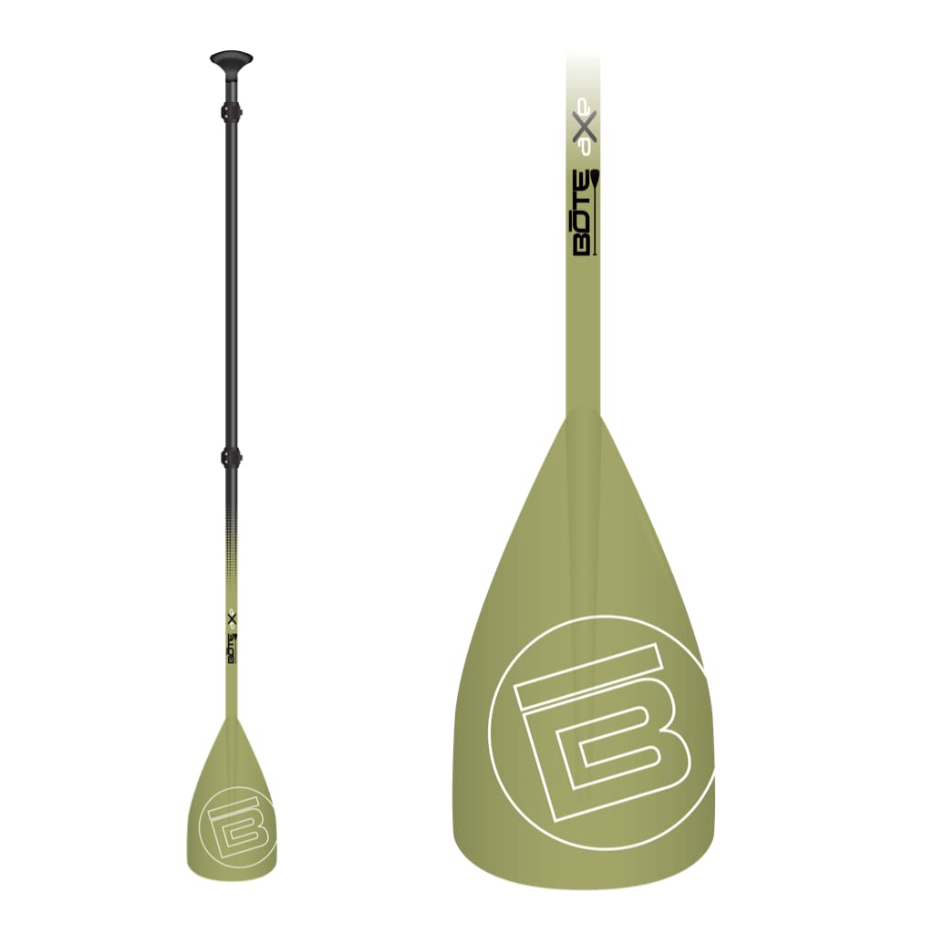 BOTE Replacement Paddle - 3-Piece Adjustable Fiberglass Shaft with ABS Blade for SUP & Kayak | Universal Fit for Inflatable Stand Up Paddle Boards | Lightweight & Travel-Friendly | Perfect for Ocean, Lake & River Adventures