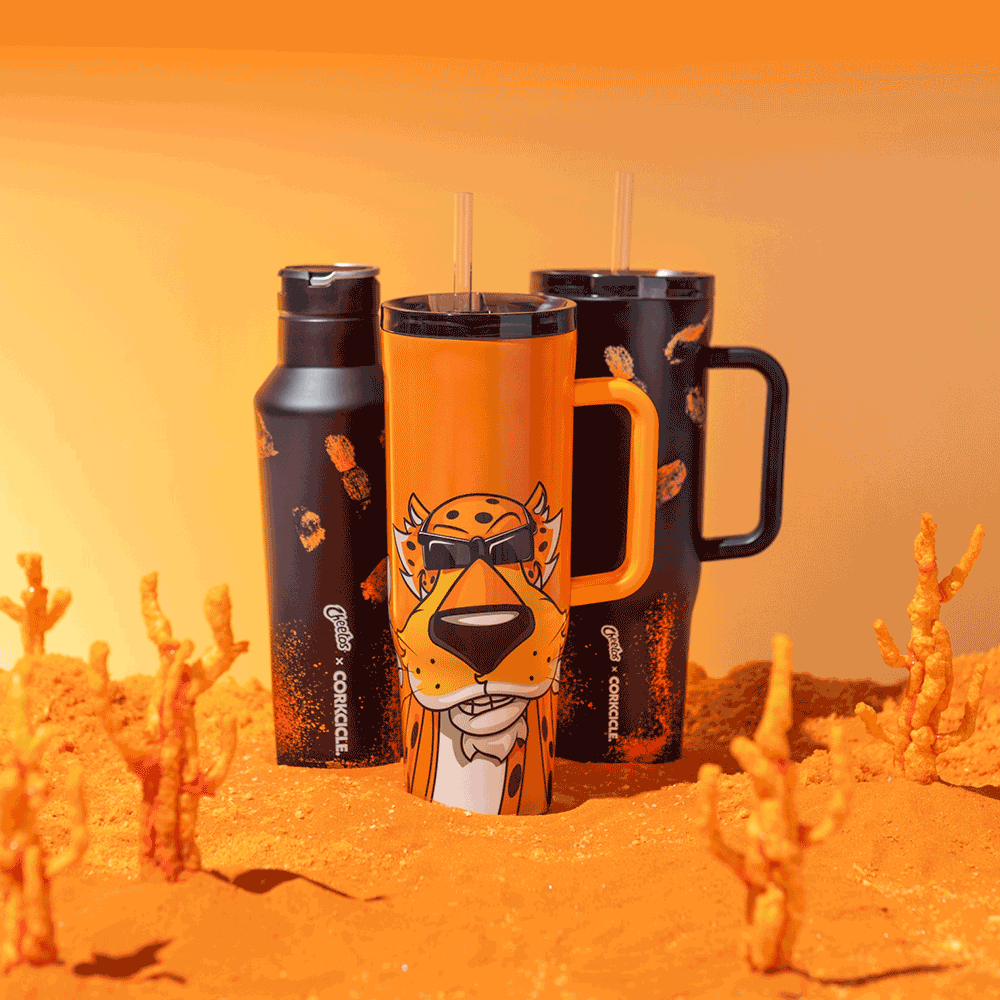 Cheetos x Corkcicle Insulated Stainless Steel Sport Canteen Water Bottle - 20oz Leakproof & BPA-Free for Gym, Hiking & Outdoor Adventures