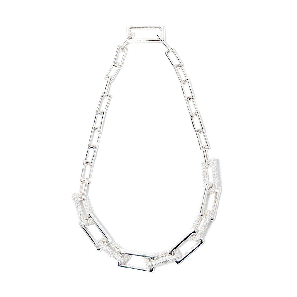 Elegant Block Link Necklace for Women - Minimalist Gold & Silver Chain Jewelry - Perfect for Everyday Wear, Office & Special Occasions