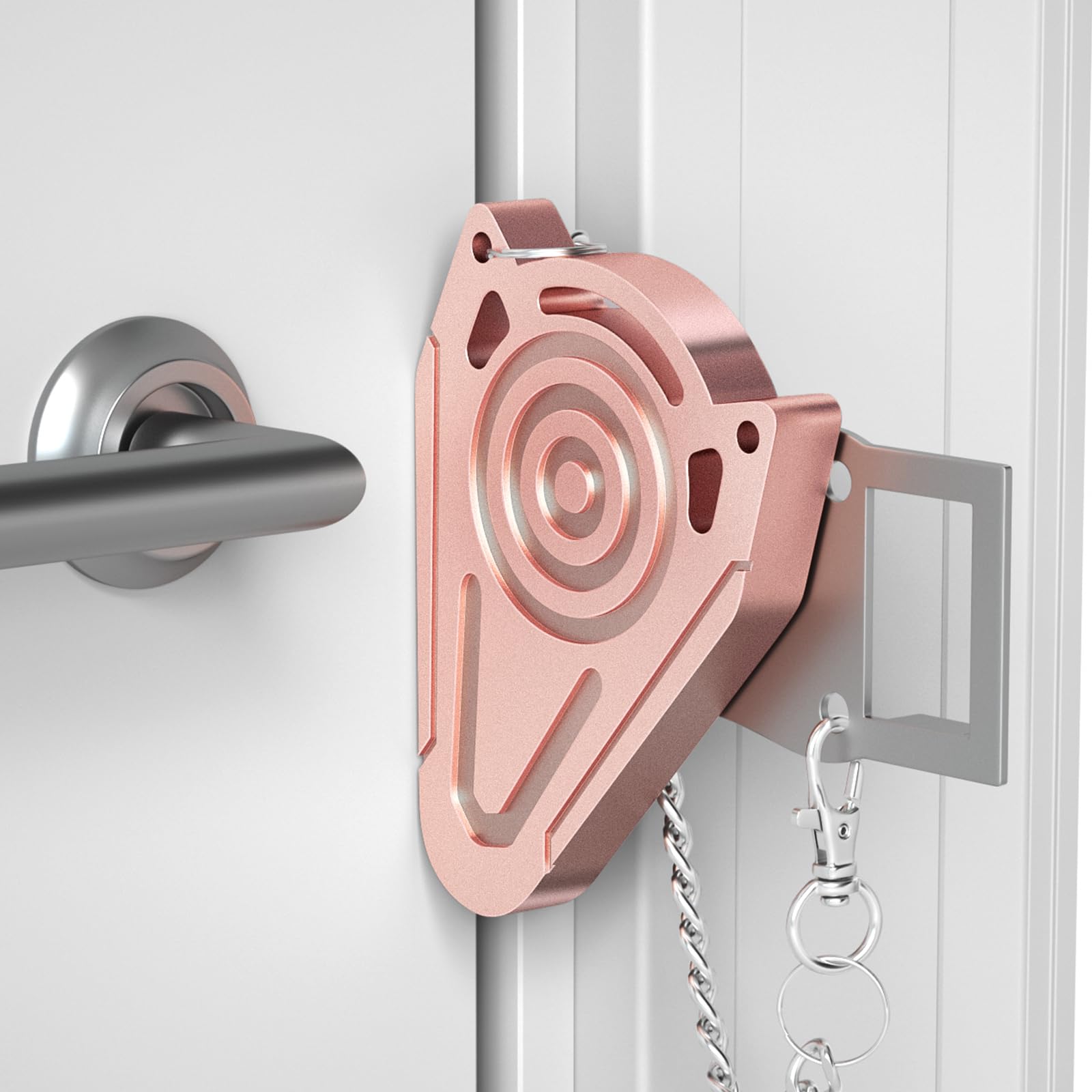 Portable Metal Door Lock for Travel - Hotel & Apartment Security (Pink) - Perfect for Solo Travelers & Home Safety