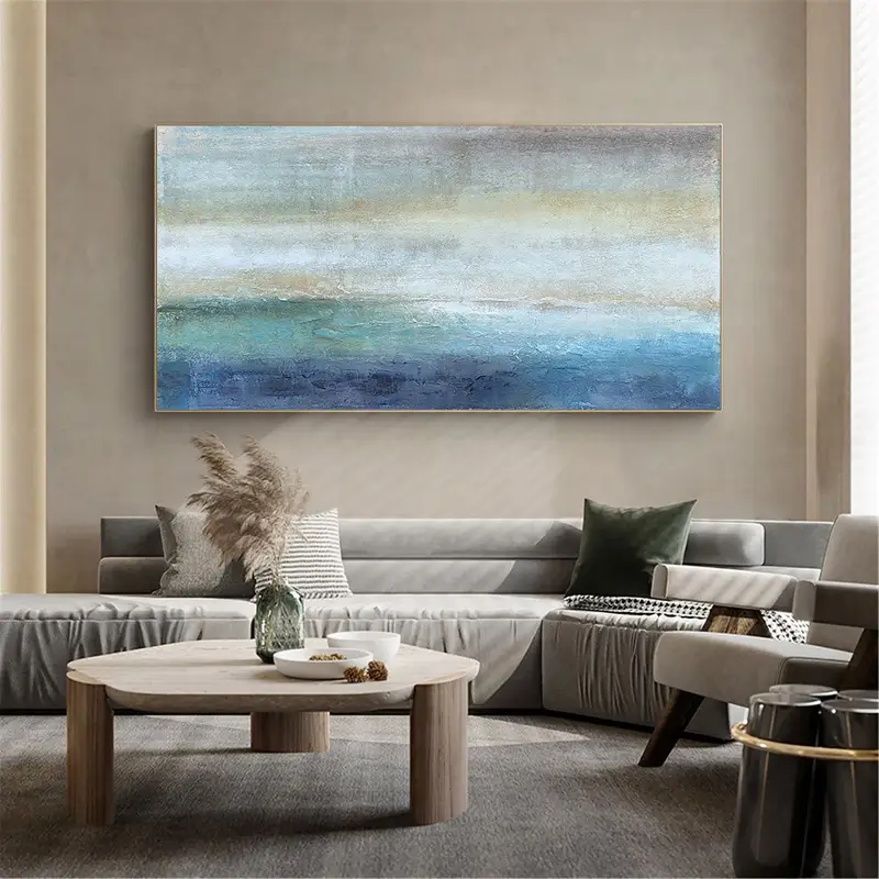 Ocean and Sky Painting #OS 024 - Handmade Seascape Wall Art for Home Decor, Office, or Gift - Perfect for Living Room, Bedroom & Coastal Themed Spaces