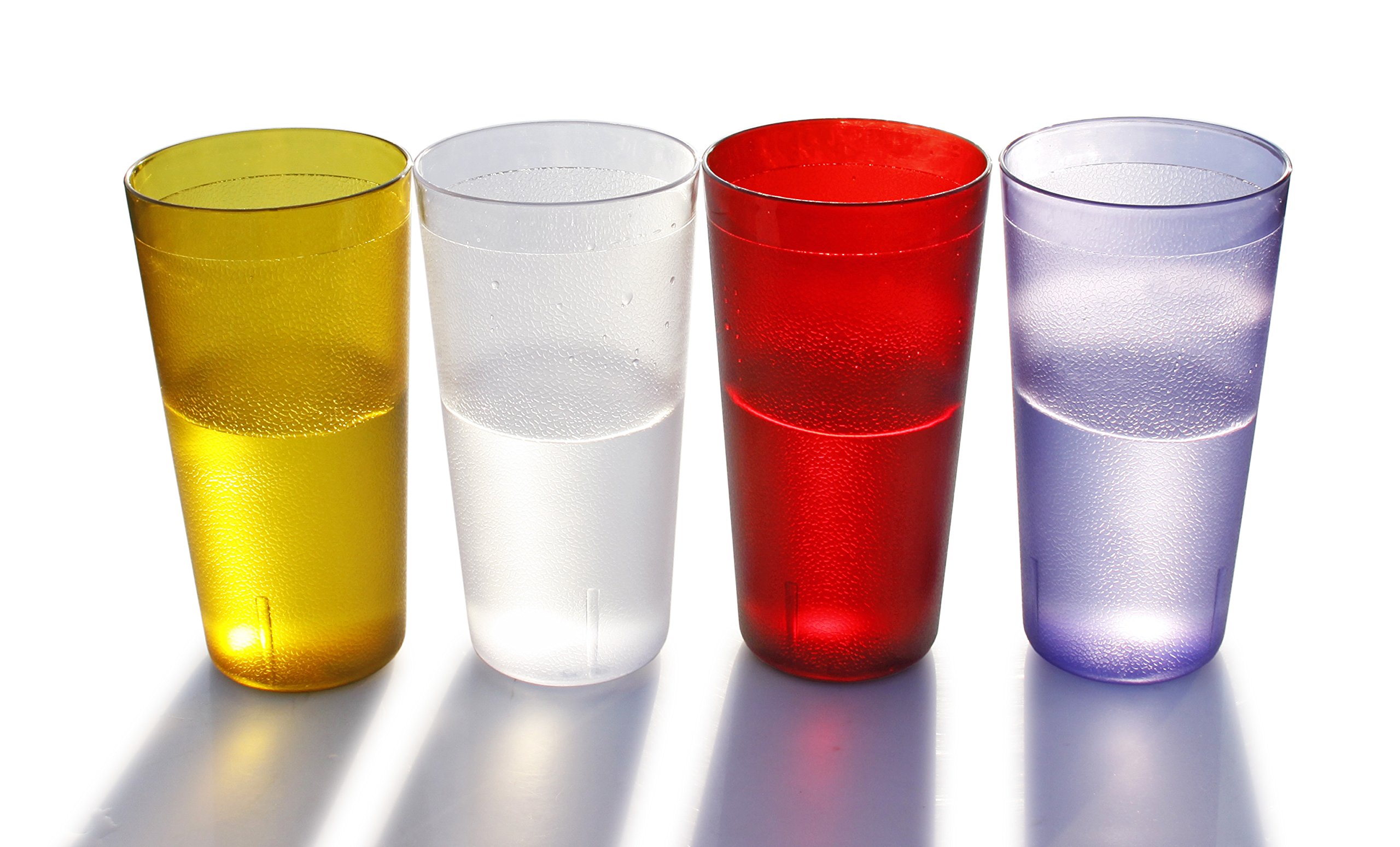 New Star Foodservice 46472 20 oz Clear Stackable Tumbler Beverage Cups – Break-Resistant Commercial SAN Plastic – Set of 72 – Ideal for Restaurants, Cafes, and Catering Services