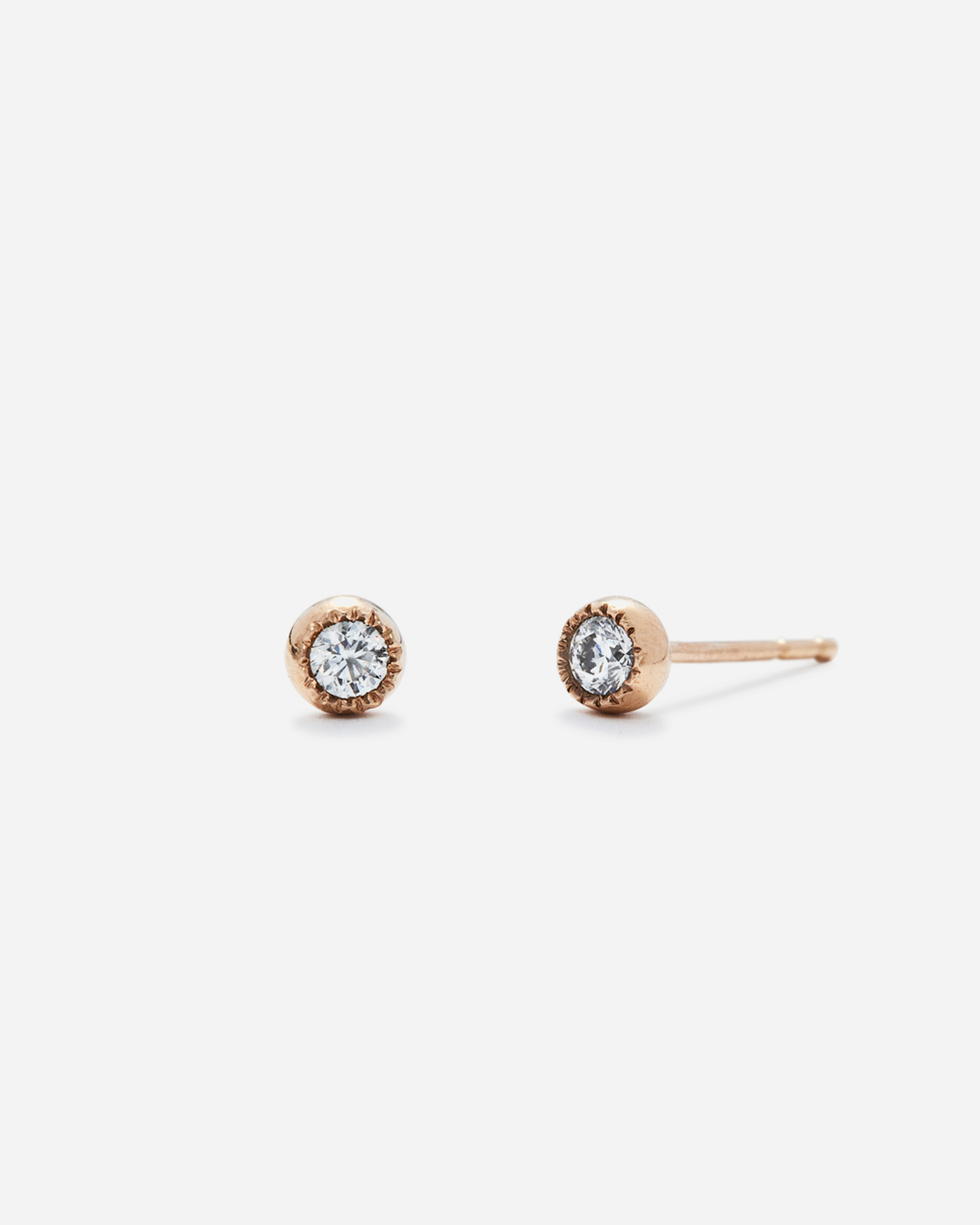 Melee Ball White Diamond Stud Earrings - Elegant & Sparkling Jewelry for Women, Perfect for Parties, Weddings & Daily Wear