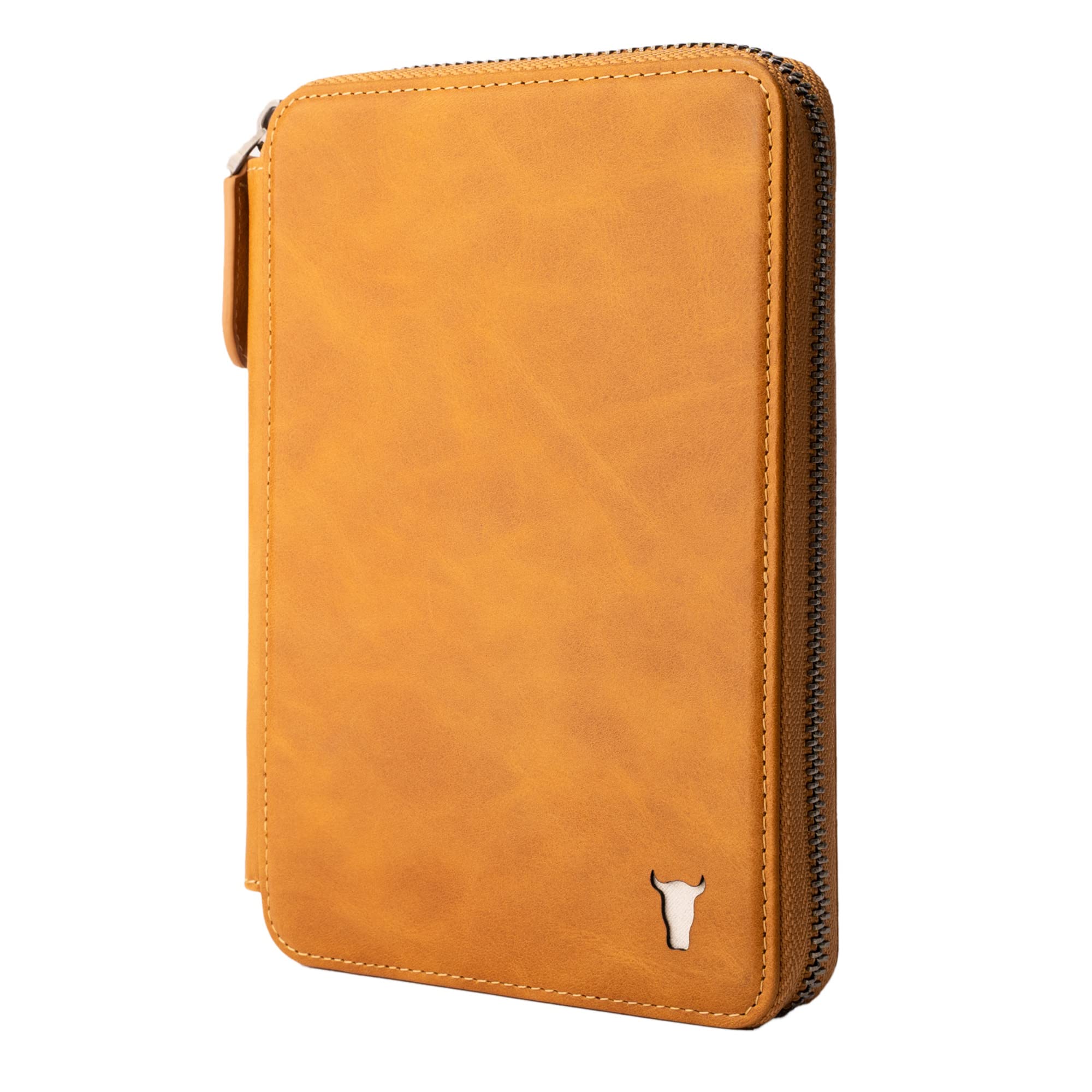 TORRO Genuine Leather Travel Wallet - RFID Blocking Passport Holder with Detachable Card Organizer for Men & Women | Perfect for Airplane Trips, International Travel & Business (Tan)