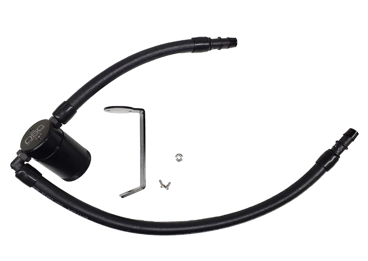J&L Oil Separator 3.0 - Compatible with 2011-2022 Dodge Charger, Challenger, 300C 3.6L V6 (Passenger Side, Black) | PCV Baffle Catch Can | Reduces Engine Sludge & Improves Performance | Perfect for Daily Driving & Performance Upgrades