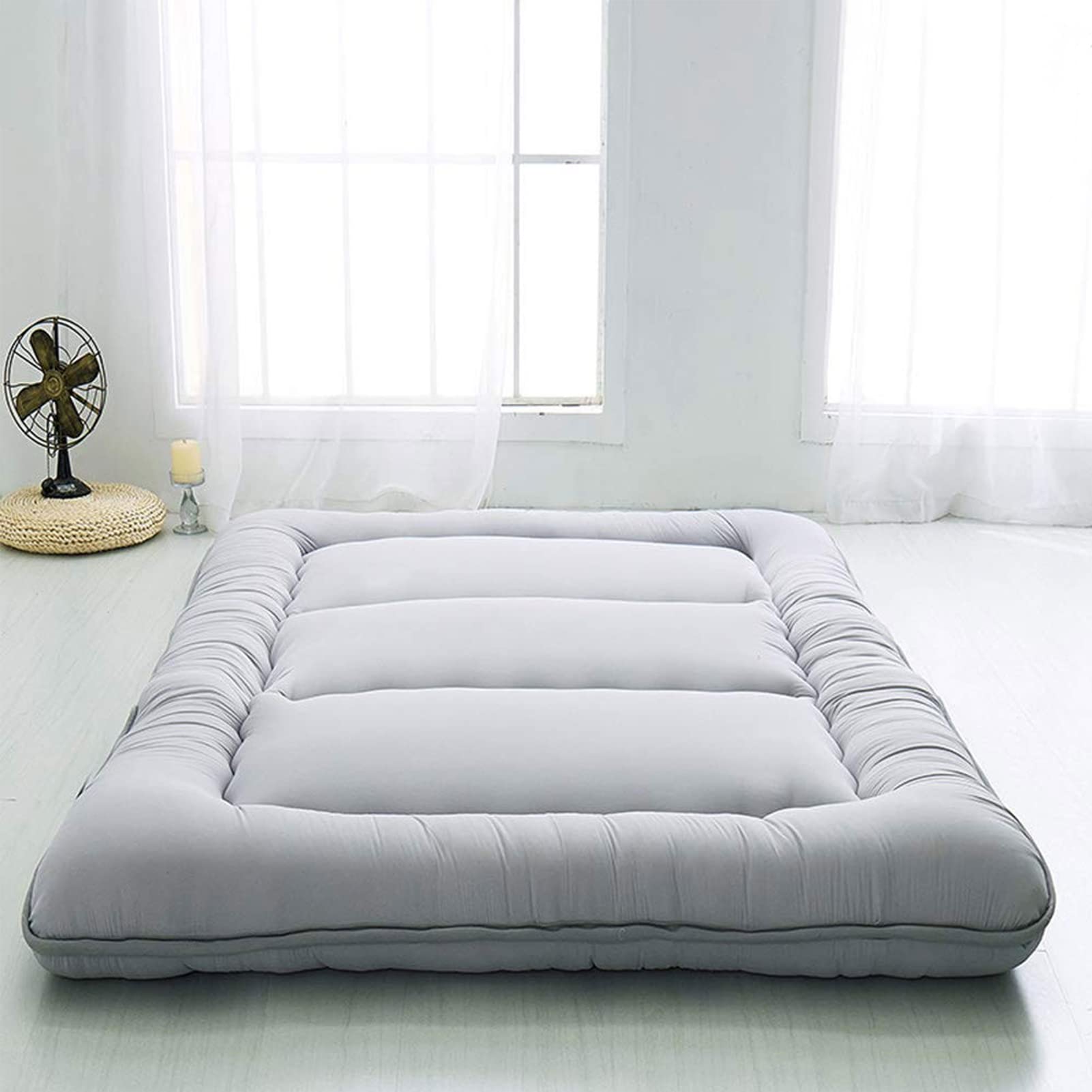 MAXYOYO Japanese Floor Futon Mattress - Portable Foldable Tatami Mattress for Guest Bed, Camping & Small Space Living | Comfortable Floor Sleeping Solution