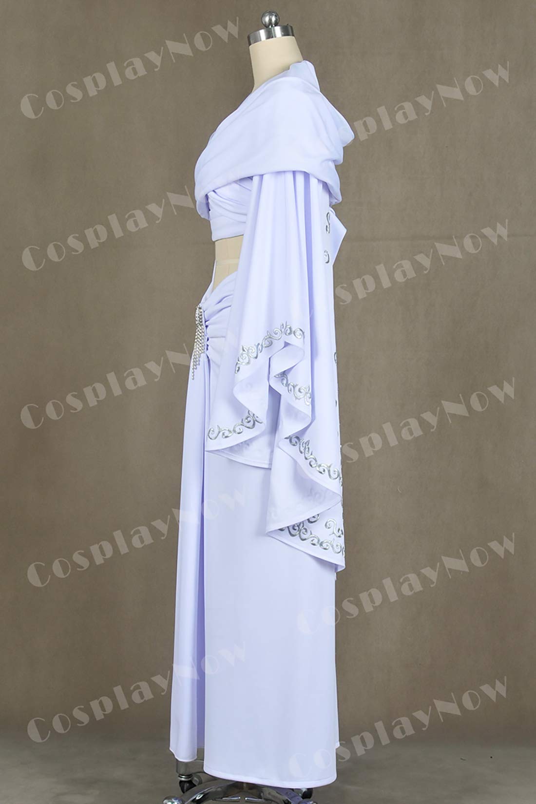 Princess Padme Amidala Cosplay Costume - White Dress, Top, Skirt & Cloak Set for Star Wars Fans & Costume Parties