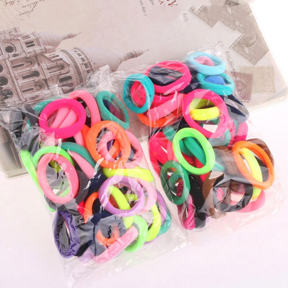 100pcs Soft Cotton Baby Hair Scrunchies - Colorful Toddler Hair Ties & Ponytail Holders for Girls - Gentle Hair Bands & Headbands for Infants - Perfect for Daily Use, School, and Special Occasions
