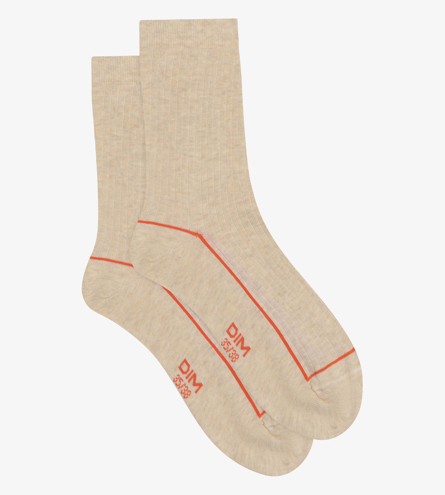 Women's Ribbed Cotton Socks with Colorful Stripes - Steel Grey | Comfortable & Stylish for Everyday Wear, Work, and Casual Outfits
