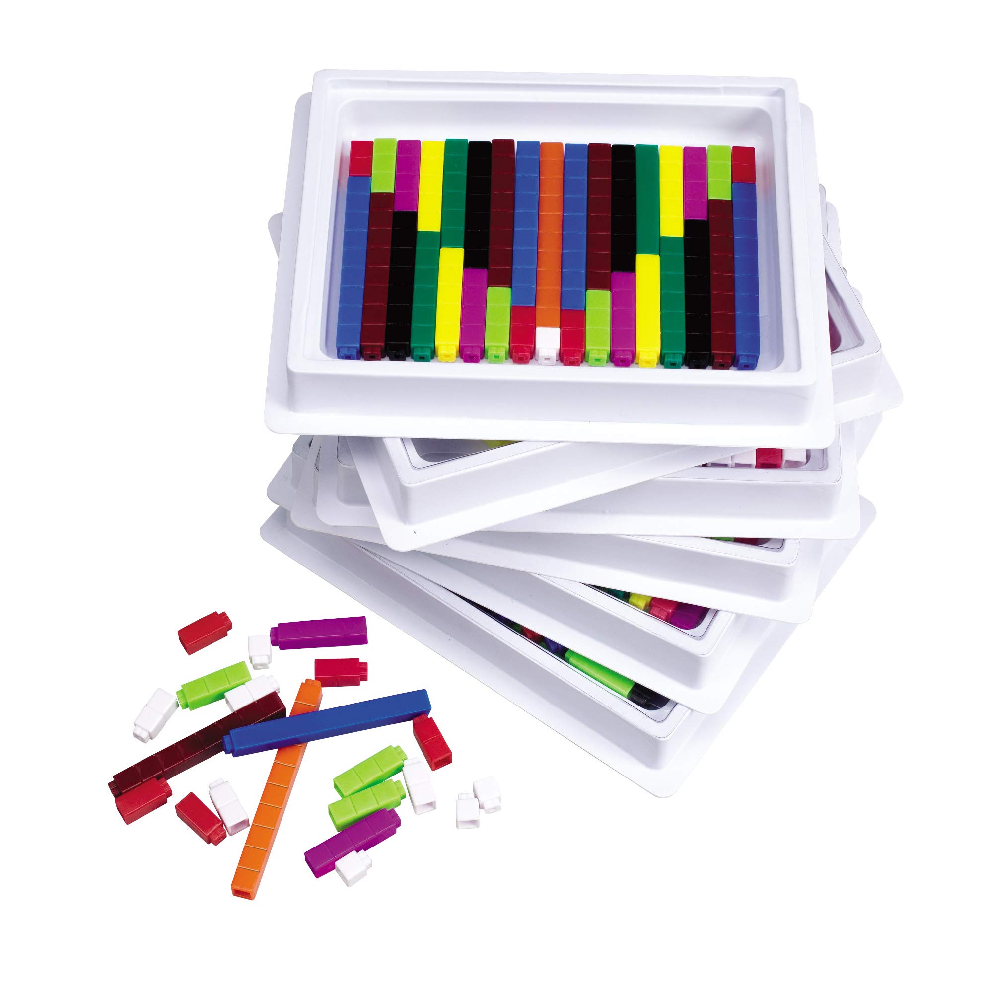 Learning Resources LER7481 Connecting Cuisenaire Rods Multi-Pack - 155 Piece Math Manipulatives for Kids Ages 4-8, Hands-On Learning Tools for Counting, Measurement & Fractions - Perfect for Homeschool & Classroom Math Activities