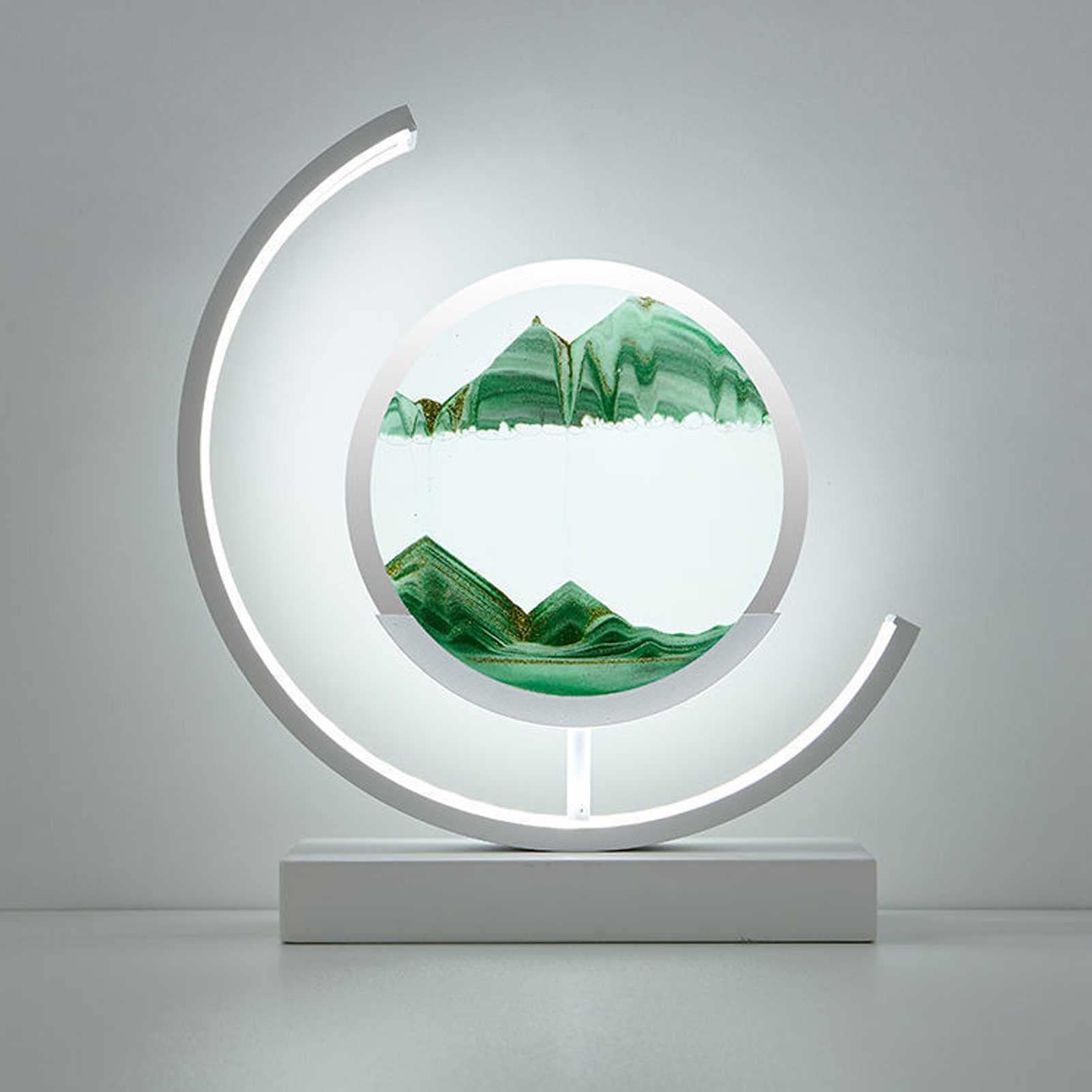 Xiaoki Quicksand Painting Table Lamp - Moving Sand Art Desk Lamp for Home & Office Decor | Creative LED Night Light for Bedroom, Living Room & Meditation Spaces