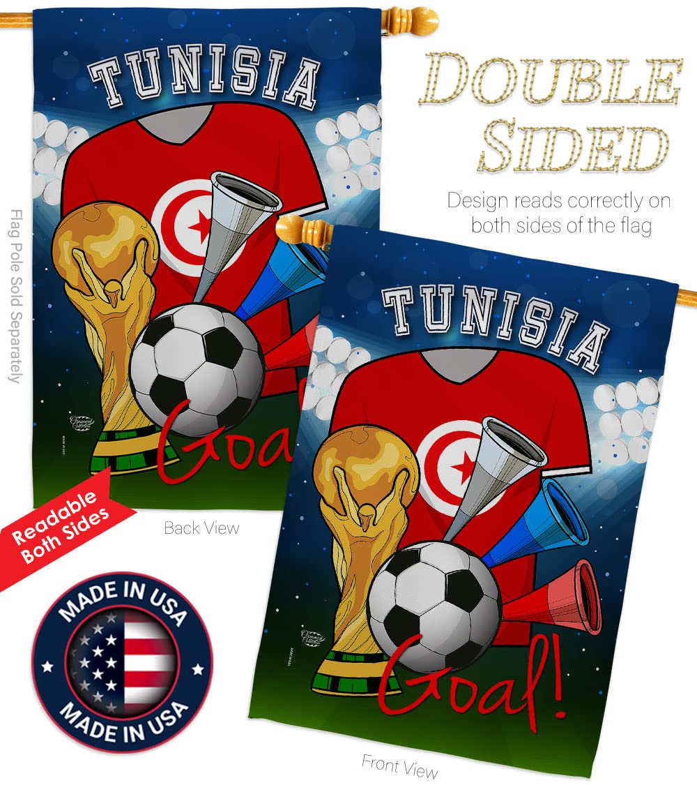 Tunisia World Cup Flag - Outdoor & Indoor Decor for Soccer Fans