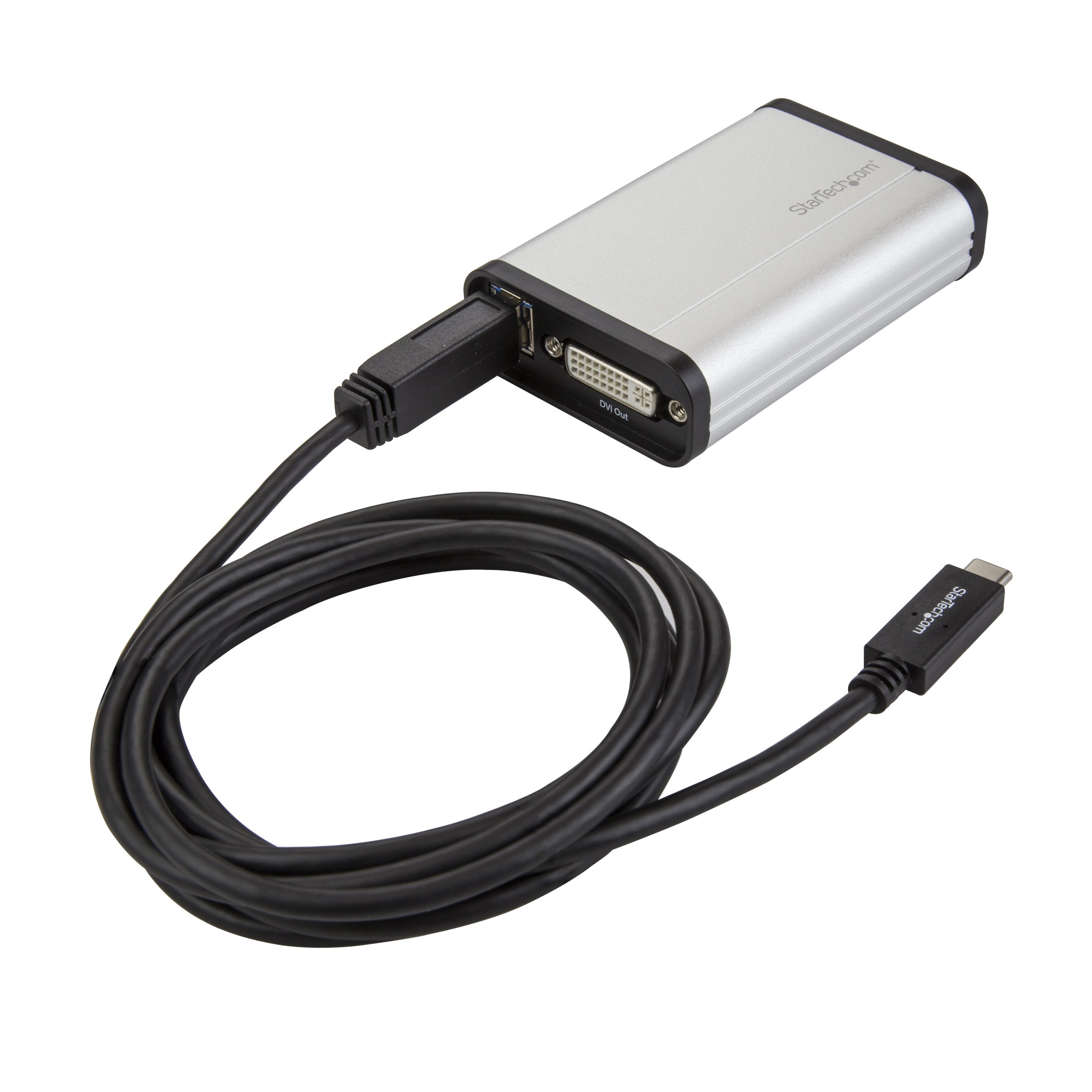 StarTech.com 6 ft. DVI to USB C Video Capture Device - Thunderbolt 3 Compatible Recorder for DVI to USB-C/USB-A - TAA Compliant (USBC2DVCAPRO) - Perfect for Live Streaming, Gaming Capture & Conference Recording