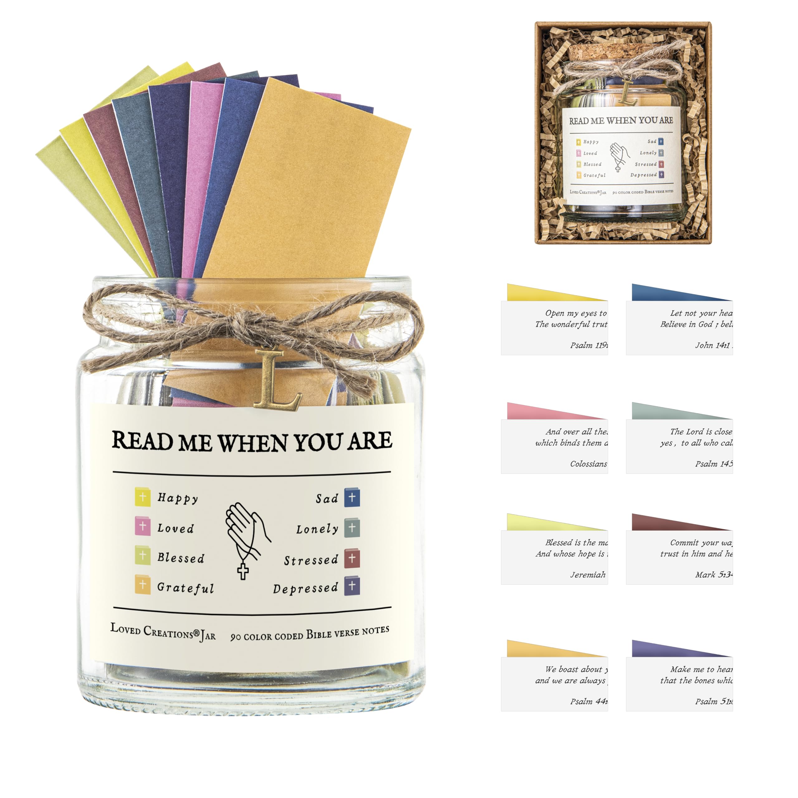 Bible Verses Prayer Jar - Christian Scripture Gifts for Women & Men | Daily Devotional & Family Worship