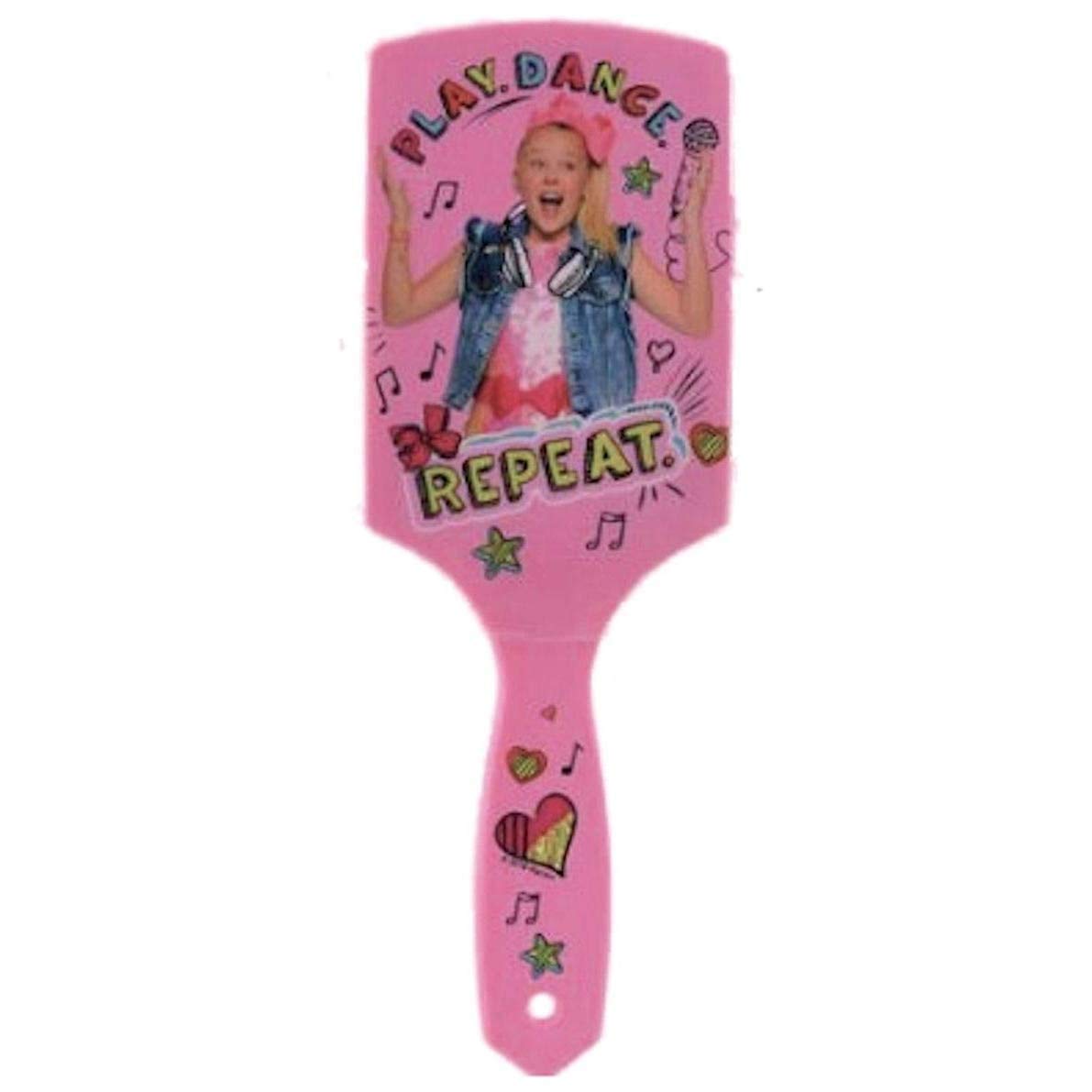 JoJo Siwa Hair Brush for Kids - Detangling Brush with Soft Bristles for Girls (Play Dance Repeat) - Perfect for Styling, Brushing, and Dance Performances