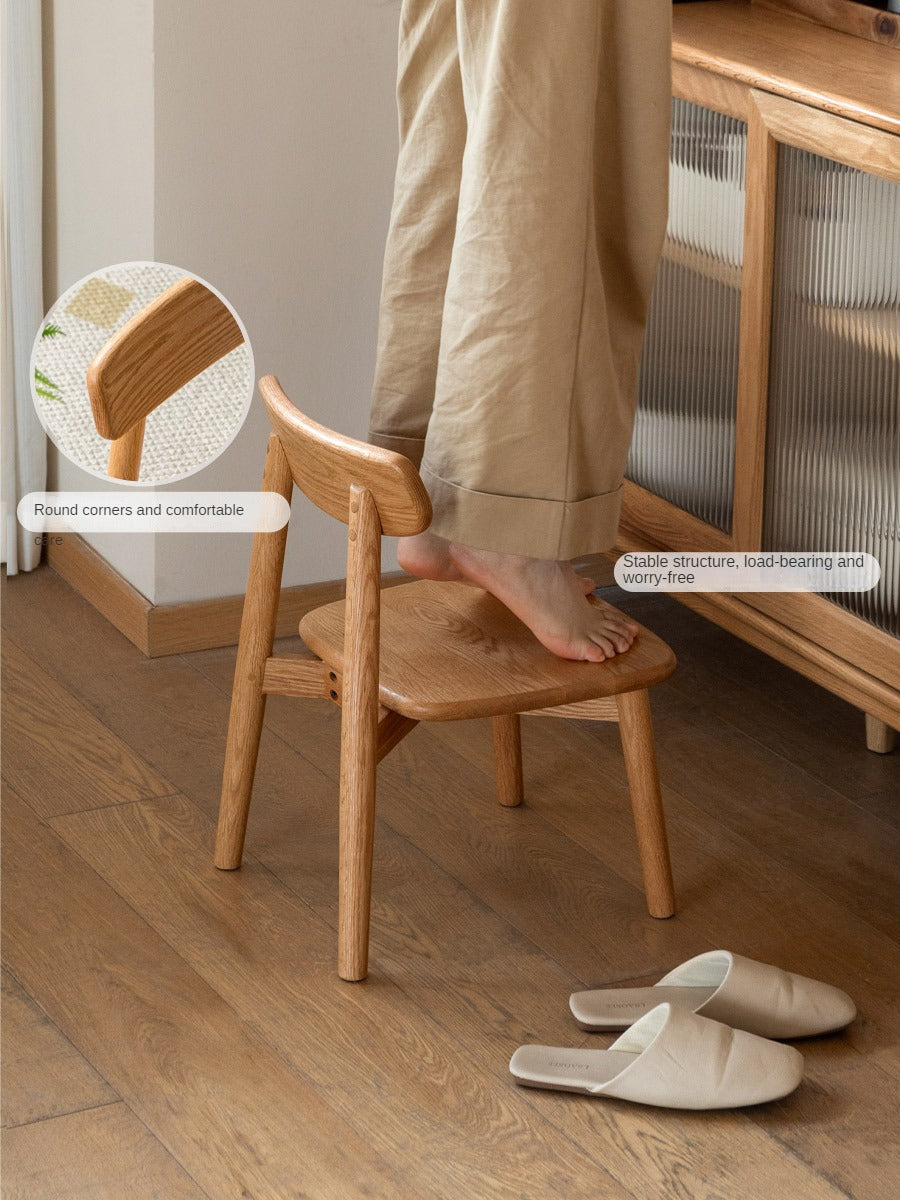 Solid Oak Wood Small Chair for Kids & Toddlers - Sturdy & Safe Baby Chair for Dining, Reading, and Playroom Use
