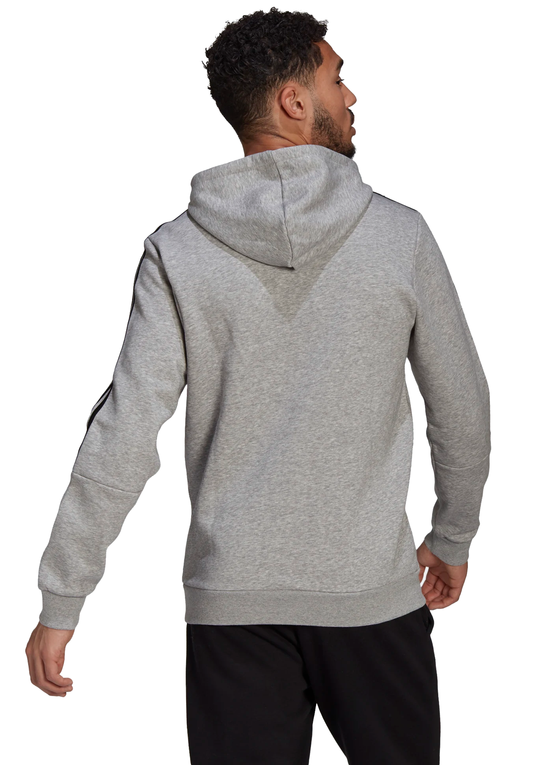 Adidas Men's Fleece Hoodie with 3 Stripes - Warm & Comfortable Pullover for Casual Wear, Gym, and Outdoor Activities