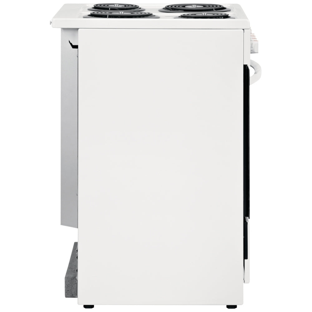 Frigidaire FCFC241CAW 24 Inch Freestanding Electric Range - White Stainless Steel Stove with Convection Oven & Self-Cleaning - Perfect for Modern Kitchens & Home Cooking