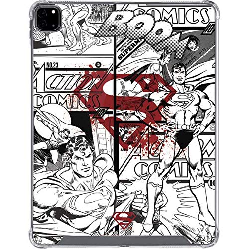 Skinit Clear Protective Case for iPad Pro 12.9 Inch (2020 Model) - Official Warner Bros Superman Comic Red Design | Perfect for Home, Office & Travel Use