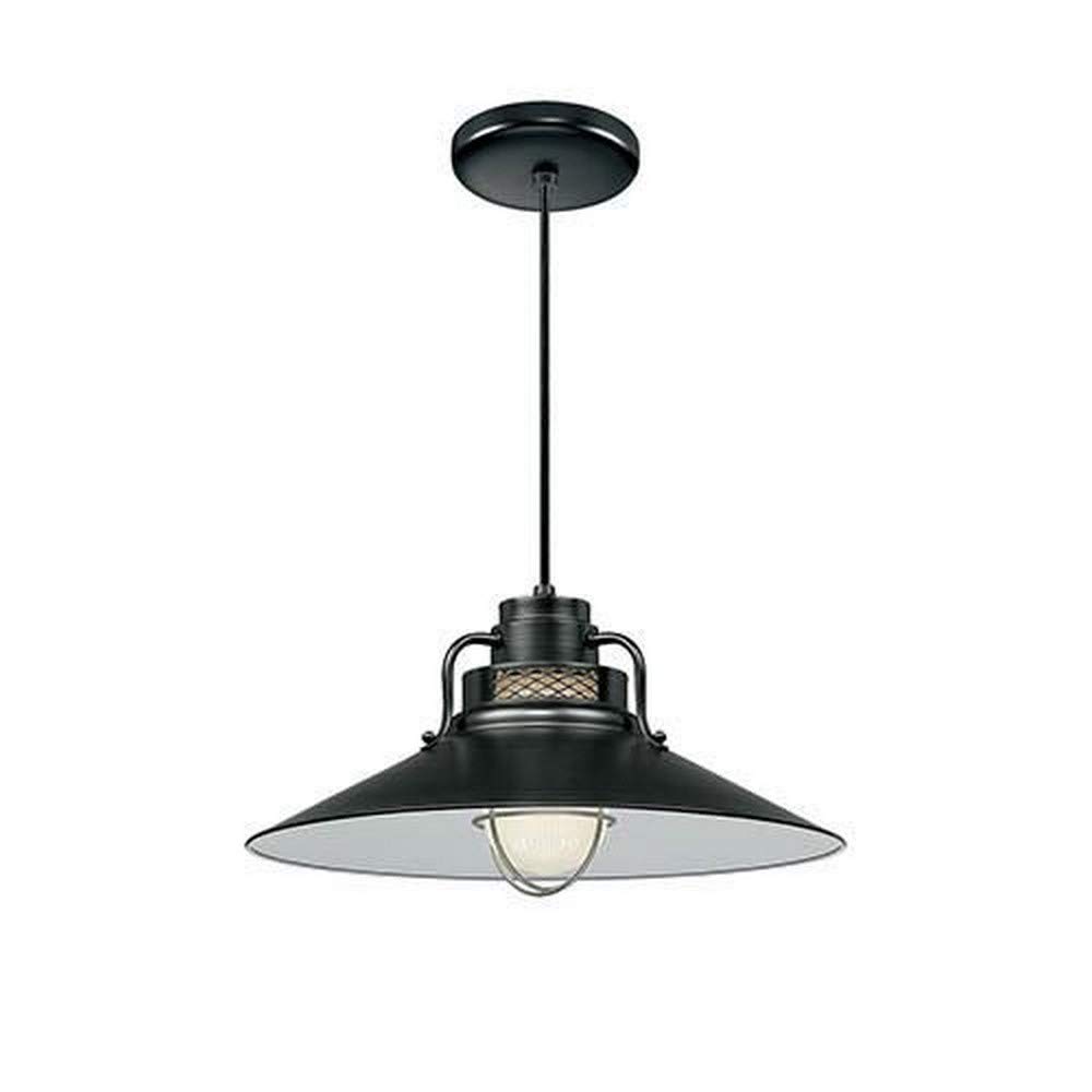 Millennium RRRC18-SB Modern Black Single Light Pendant - Perfect for Kitchen Island, Dining Room, or Entryway Lighting