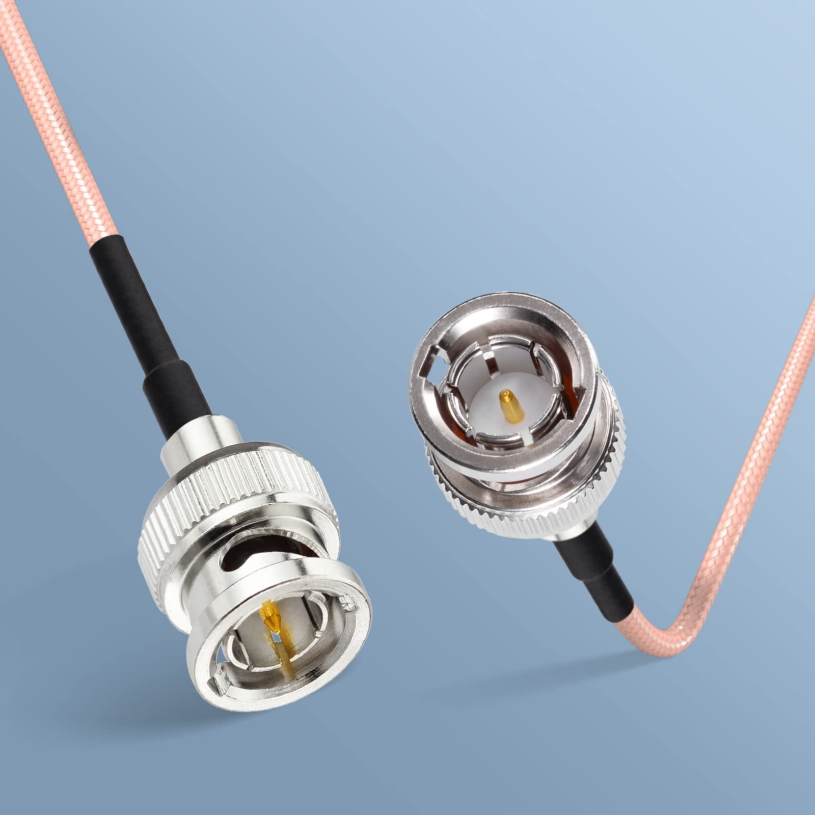 Bingfu 2-Pack 3G HD-SDI BNC to BNC Cable - 1m (3ft) RG179 75 Ohm Coaxial Video Cable for 4K/1080P Cameras, Monitors, Recorders | Compatible with Security Cameras, SDI to HDMI Converters & Splitters | Professional Video Production & Live Streaming Setup