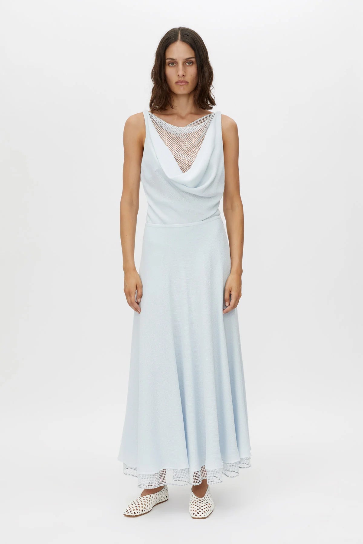 Attar Circle Skirt in Ice Blue - Flowy Midi Skirt for Women | Perfect for Summer Outfits, Beach Vacations & Boho Fashion
