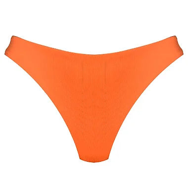 Solid Orange Brazilian Classic Thong Bikini Bottom - Sexy Swimwear for Women, Perfect for Beach, Pool & Summer Vacations