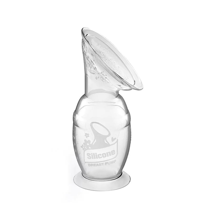 2nd Gen Silicone Breast Pump with Strong Suction Base - 100ml Capacity for Comfortable Hands-Free Pumping - Perfect for Nursing Moms at Home, Work or Travel