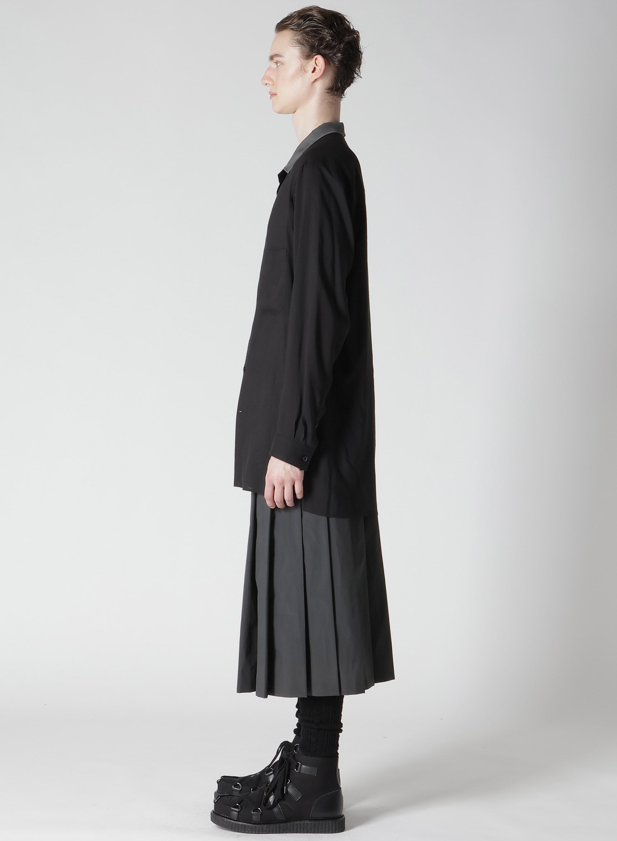 Premium Cellulose Open Collar Blouse with Unique Fabric - Elegant Women's Fashion Top for Work & Casual Wear