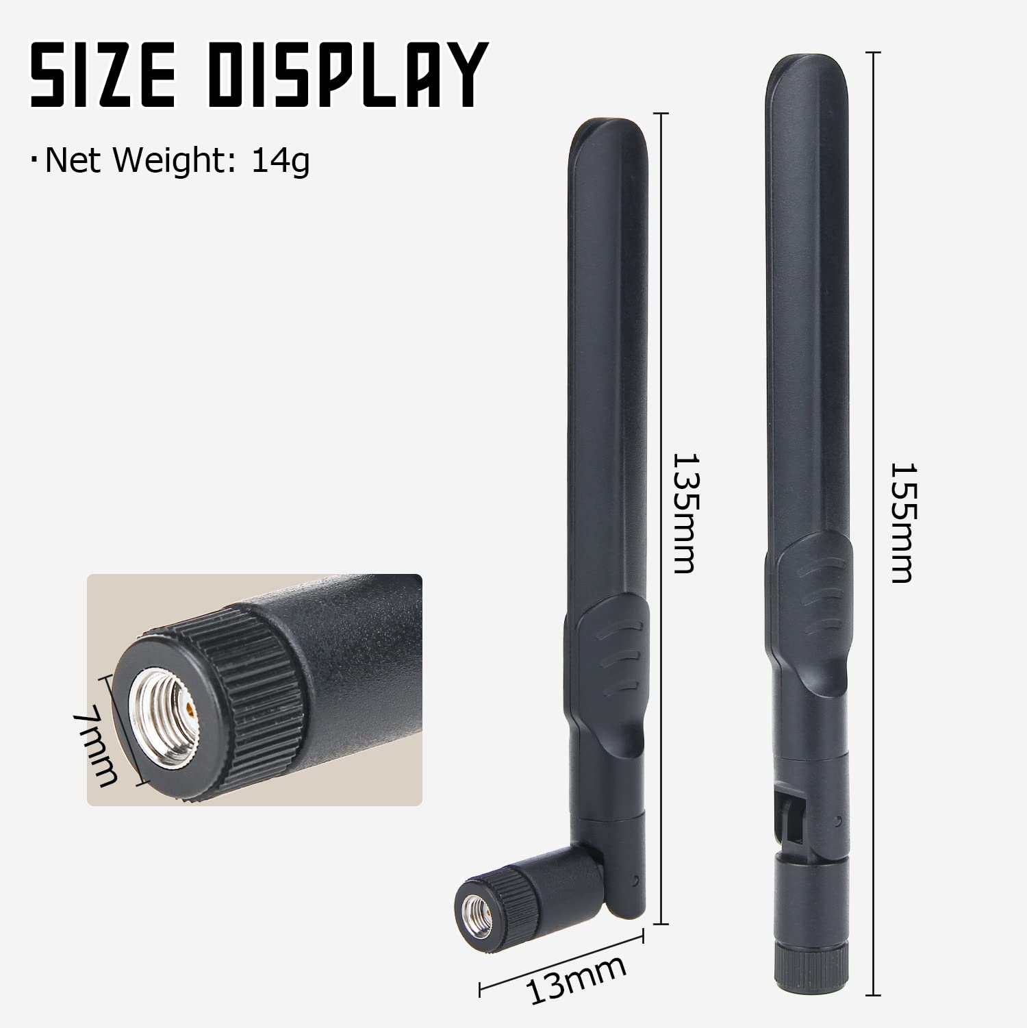 4G LTE Cellular Trail Camera Antenna 8dBi RP-SMA Male (2-Pack) - Replacement Antenna for Spypoint Stealth Cam & Game Cameras - Enhanced Signal for Wildlife Hunting & Outdoor Monitoring