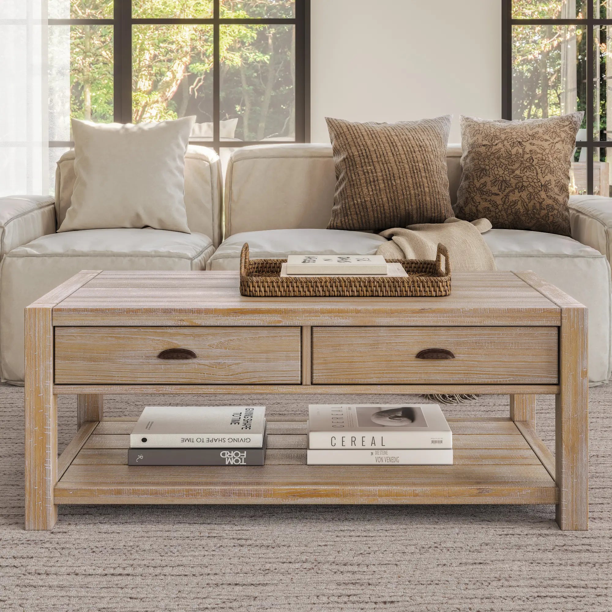 Modern Montauk Coffee Table - Solid Wood Mid-Century Design for Living Room, Office & Lounge - Stylish & Durable Home Decor Furniture