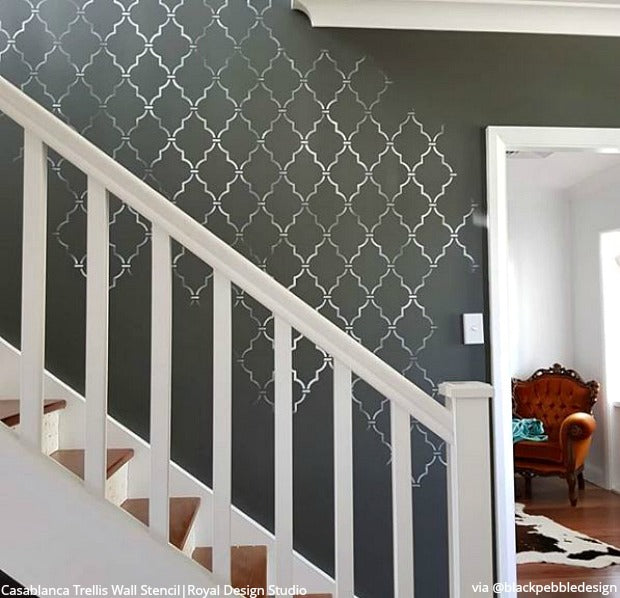Casablanca Trellis Moroccan Stencil - Authentic Arabic Design for DIY Home Decor, Wall Painting, and Furniture Stenciling | Perfect for Boho, Moroccan, and Mediterranean Style Interiors
