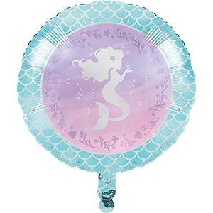 45cm Mermaid Shine Iridescent Foil Balloon for Birthday Party Decorations, Baby Shower, Wedding & Special Events