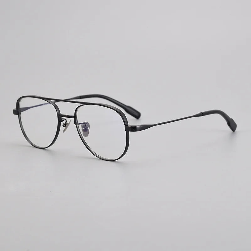 Stylish Black Titanium Oval Round Eyeglasses for Women - Lightweight & Durable Full Rim Frames - Perfect for Work, Reading & Everyday Fashion