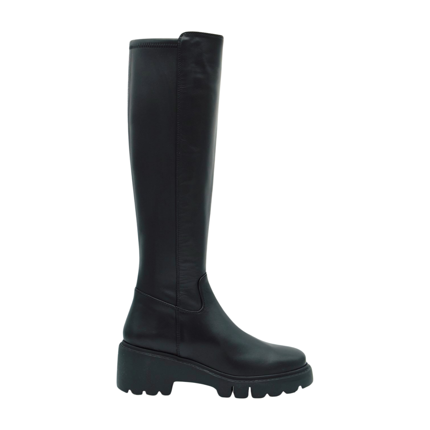 Unisa JACE Black Leather Knee High Boots for Women - Stylish & Comfortable Winter Fashion Boots for Casual Outfits, Office Wear & Night Out
