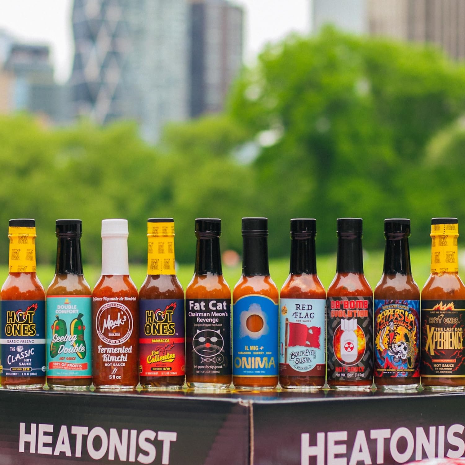 Hot Ones Season 24 Hot Sauce Gift Set - 10-Pack Small Batch Hot Sauce Sampler with Natural Ingredients (5 fl oz Bottles) - Perfect for Spicy Food Challenges, Gifts & Flavor Exploration