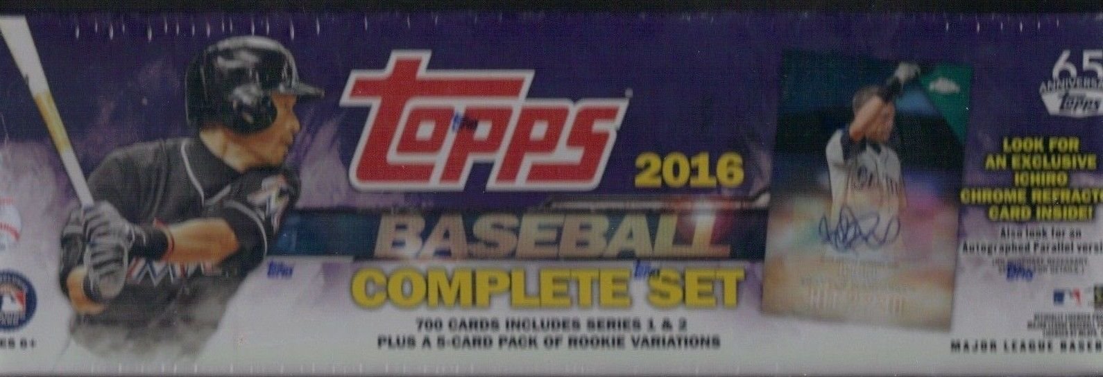 2016 Topps Baseball Complete Set - 700 Factory Sealed Cards with Exclusive Ichiro Chrome Refractor Card | MLB Trading Cards Collection for Sports Memorabilia & Gift Giving