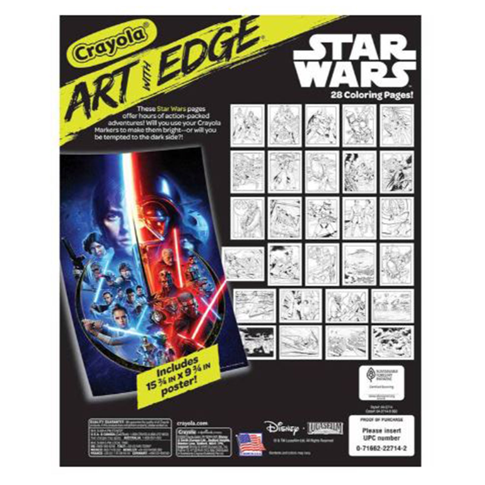 Star Wars Coloring Book for Kids & Adults - Crayola Art With Edge | Creative Activity for Stress Relief & Fun Family Time