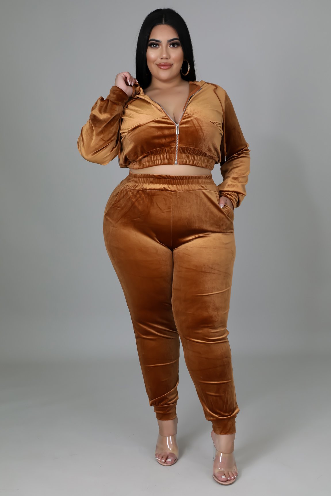 Chicago Winds Women's Curve Mocha Pant Set - Stylish & Comfortable Lounge Wear for Casual Outings & Relaxation at Home