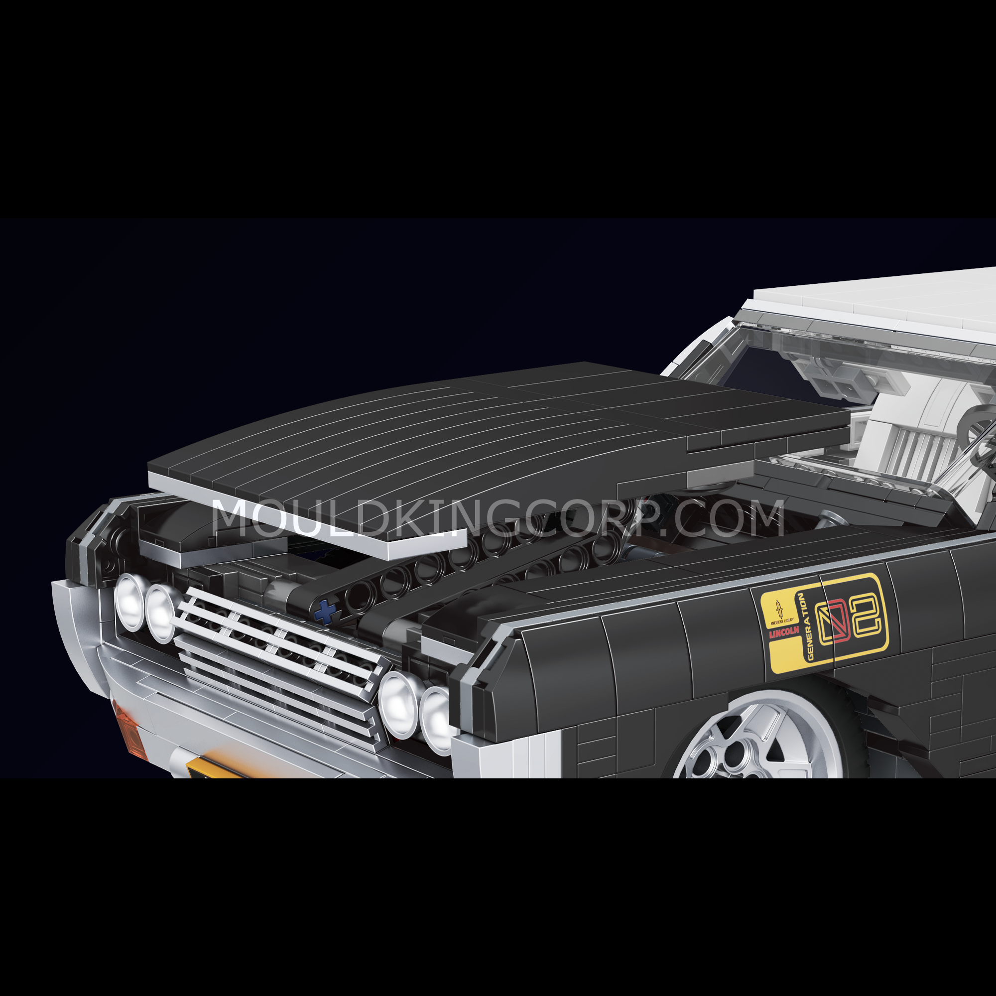 Mould King 10118 Lincoln Continental Car Model Building Kit - 1,903 Piece Collectible Construction Set for Adults & Teens | Perfect for Home Decoration, Gift Giving & STEM Learning Activities