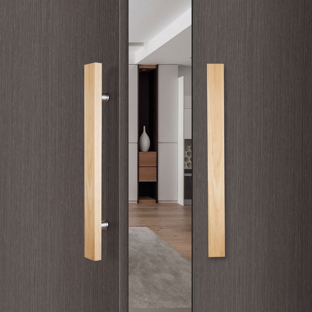 Custom Oak Wood Door Handles Set - 71