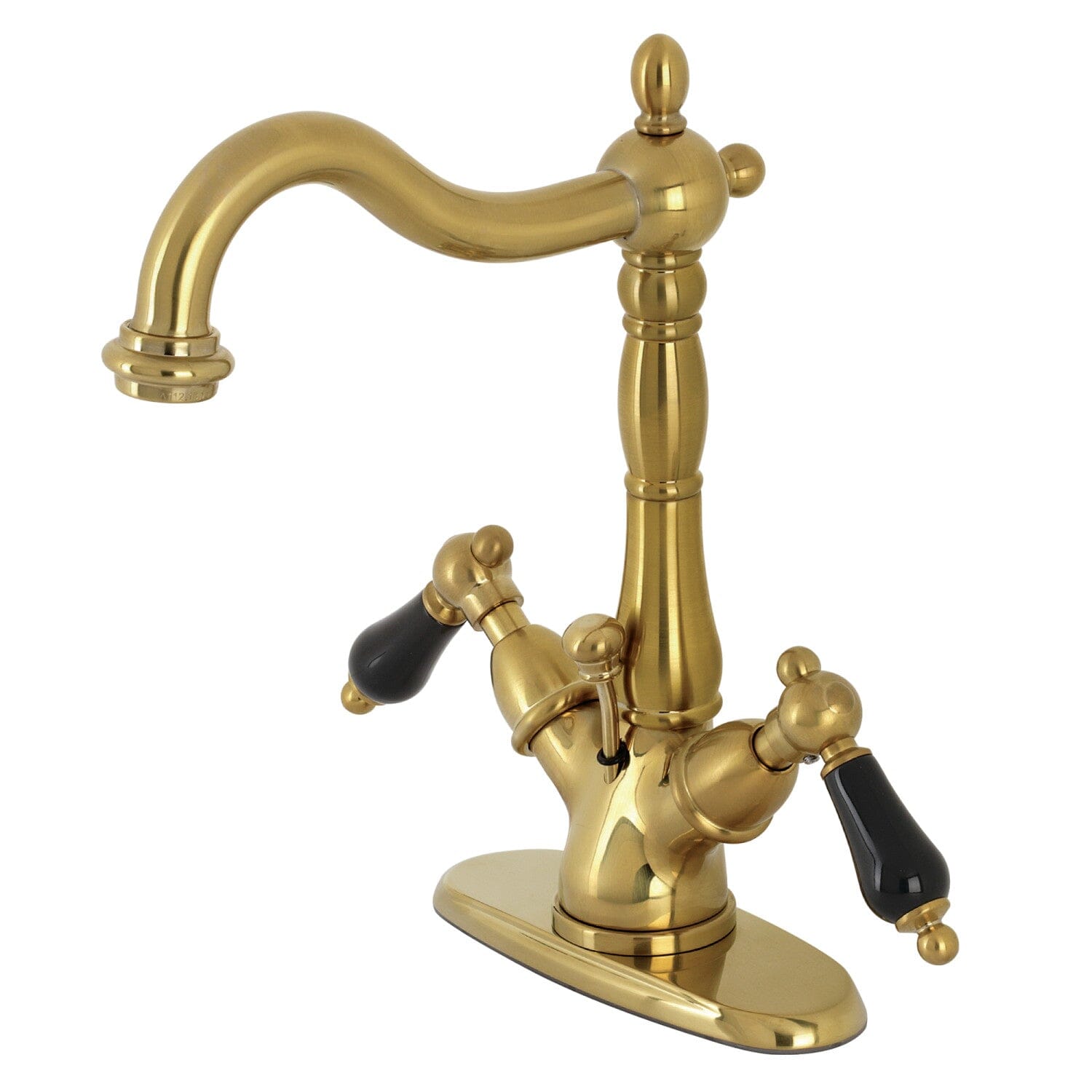 Duchess Double Handle 1 or 3 Hole Deck Mount 4 Inch Centerset Bathroom Faucet with Brass Pop Up Drain - Elegant Brass Finish for Bathroom Sink - Perfect for Modern Home Renovation and Bathroom Upgrades