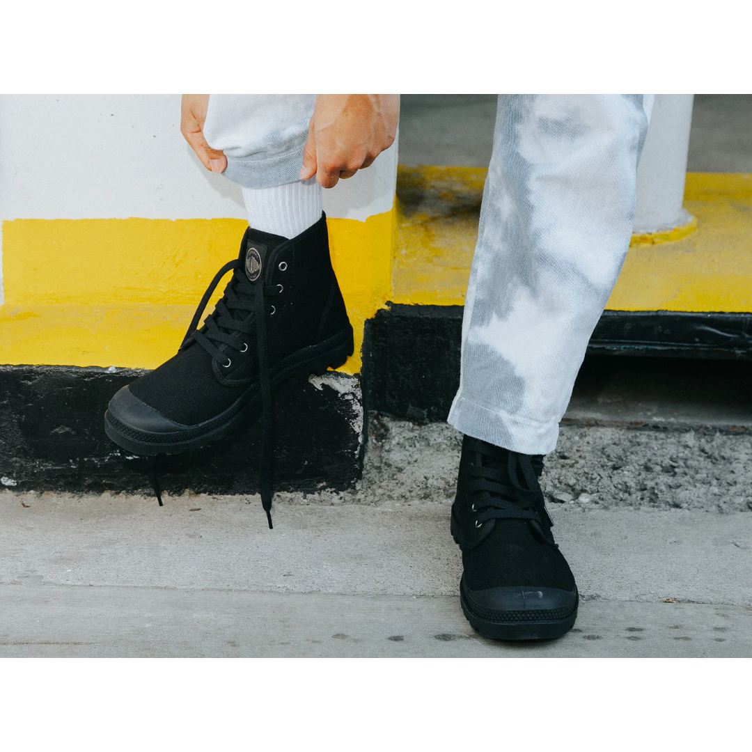 Palladium Women's Pampa Hi Black Boots - Stylish & Comfortable Ankle Boots for Casual Wear, Hiking & Outdoor Adventures