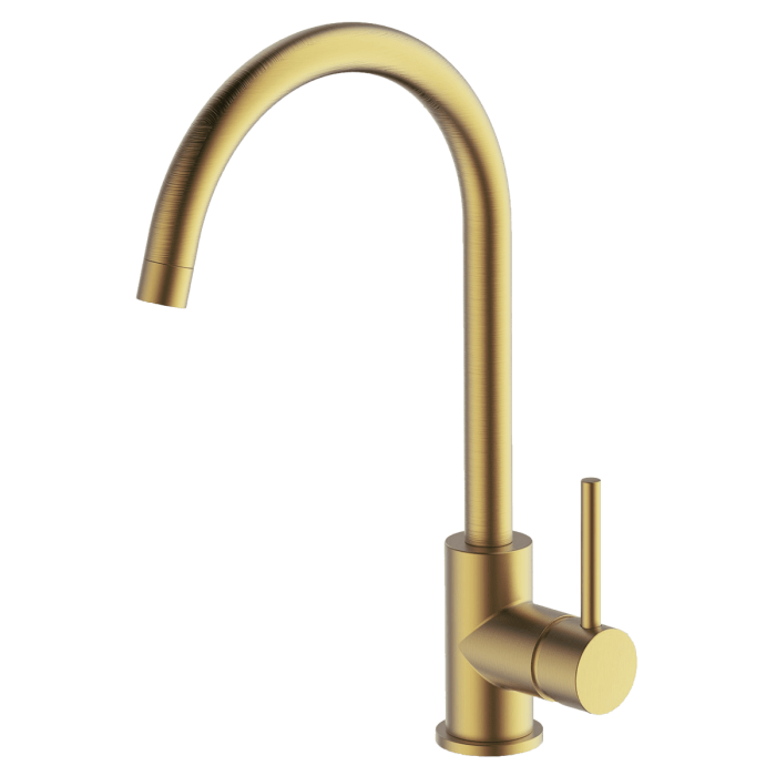 Gareth Ashton Lucia Kitchen Mixer Tap Brushed Brass 3K4 BB - Modern Faucet for Sink, Dishwashing & Cooking - Perfect for Home, Restaurant & Commercial Use