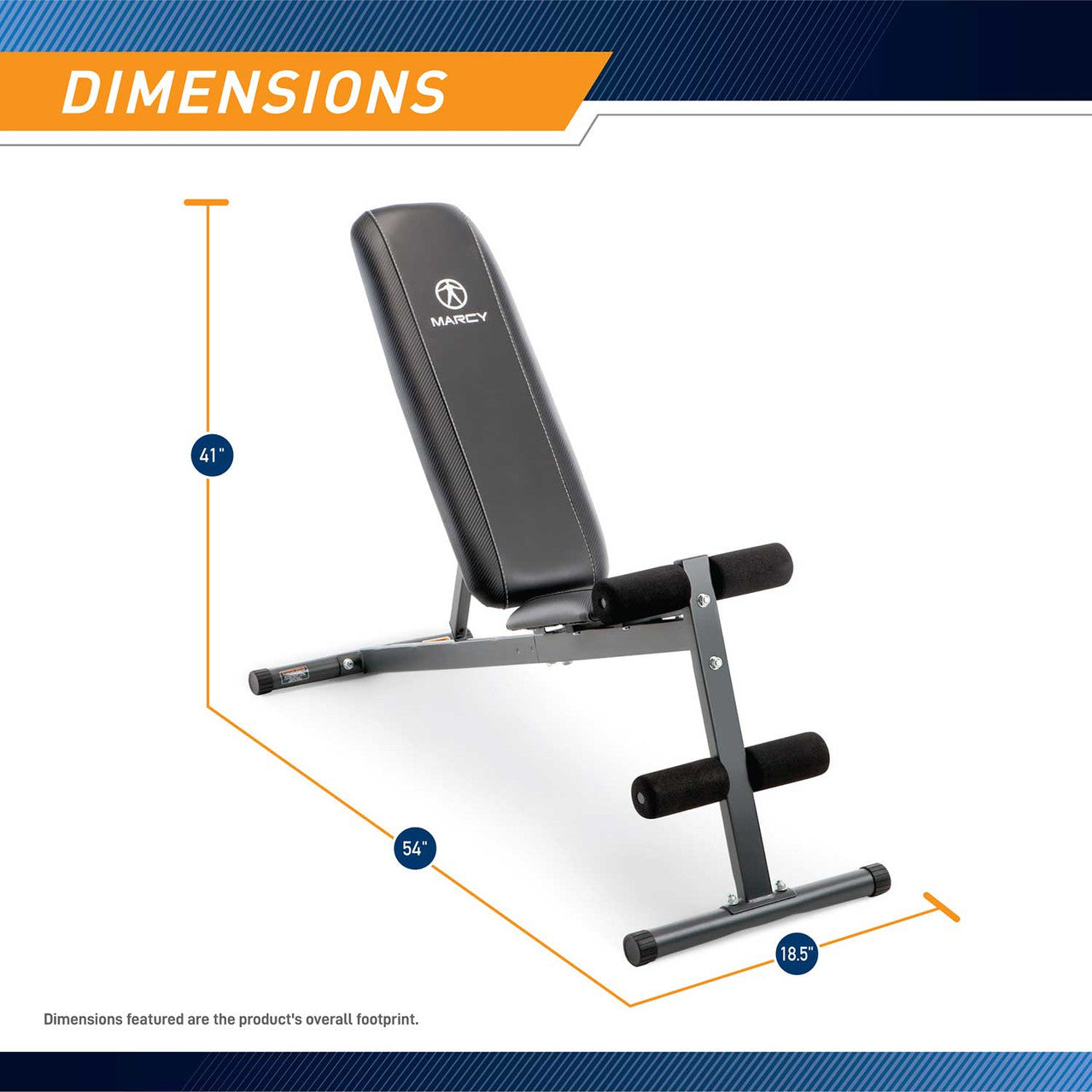 Marcy Utility Bench SB 261W - Adjustable Weight Bench for Home Gym, Strength Training & Full-Body Workouts - Perfect for Dumbbell Exercises, Sit-Ups & Fitness Enthusiasts