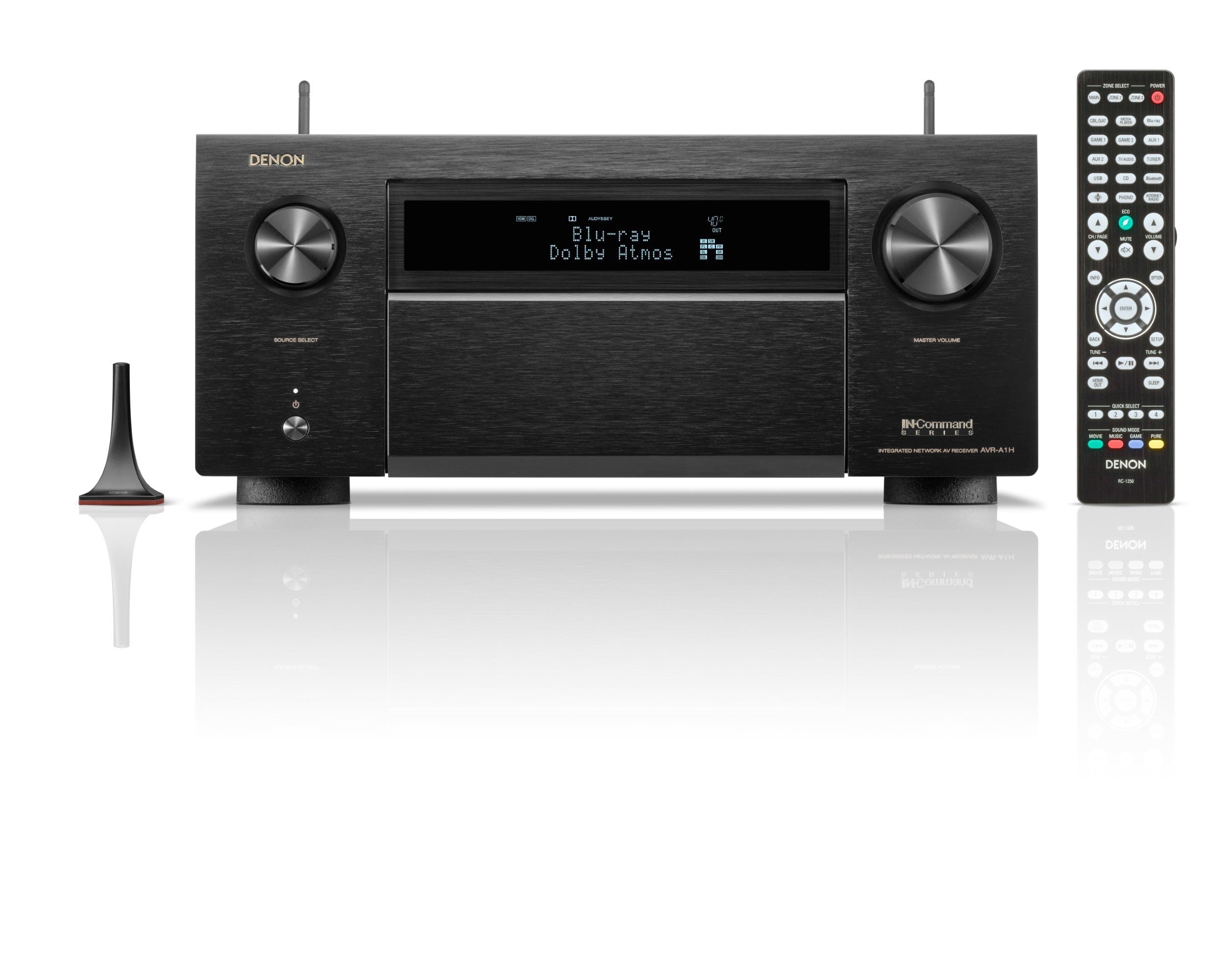 Denon AVR A1H 15.4 Channel 8K AV Receiver with HEOS - Premium Home Theater Audio System for Movies, Music & Gaming