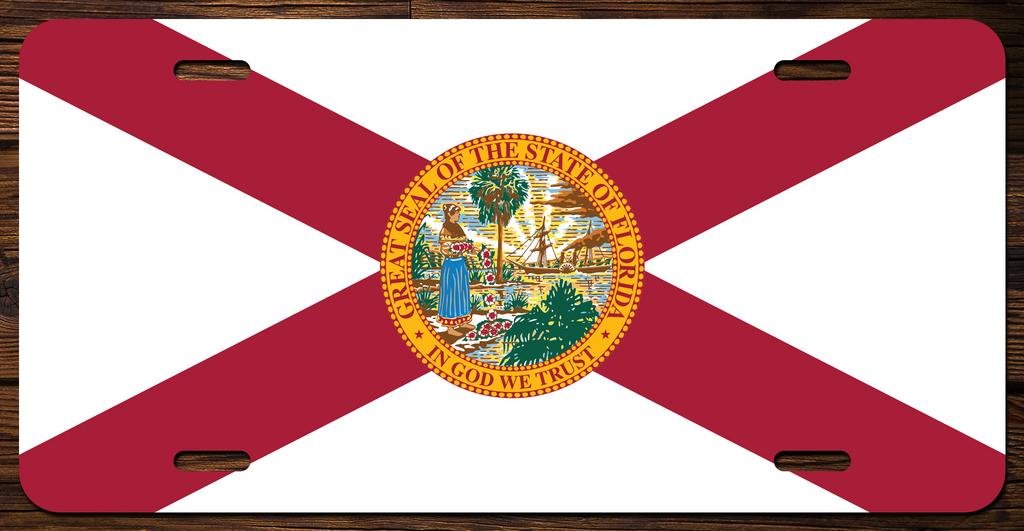 Florida State Flag UV Printed Vanity Front License Plate - Durable & Vibrant Custom Car Tag for Cars, Trucks & Motorcycles - Perfect for Showcasing State Pride & Personalization