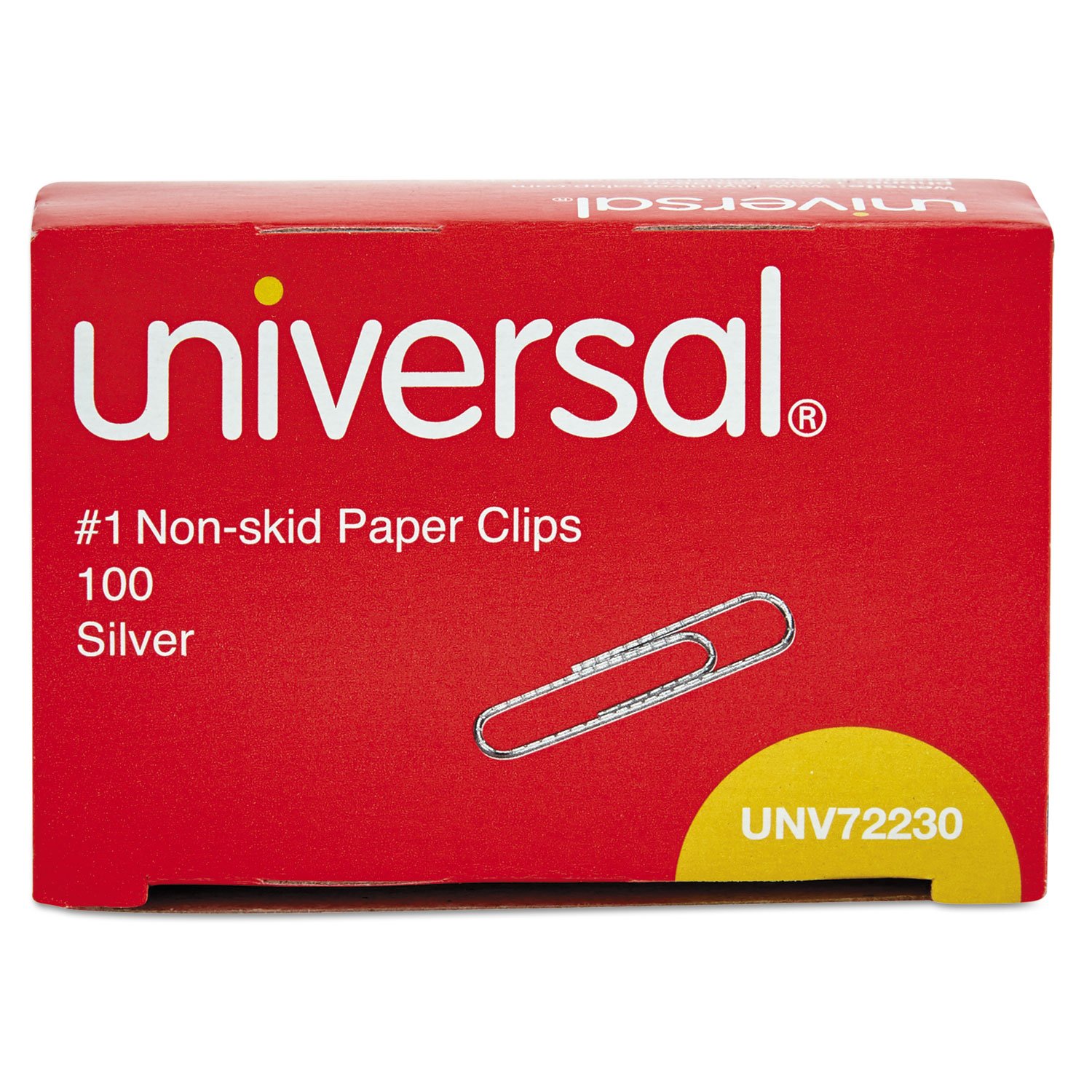 Universal #1 Paper Clips - Non-Slip Silver Office Supplies (100 Clips/Box, 10 Boxes/Pack) - Perfect for Organizing Documents, Files & School Projects