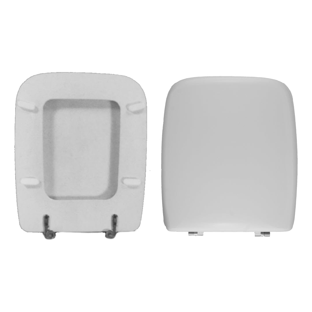 Ideal Standard Series 21 White Toilet Seat - Durable Cast Polyester Resin - Easy to Clean & Install - Perfect for Bathroom Renovation & Home Upgrade