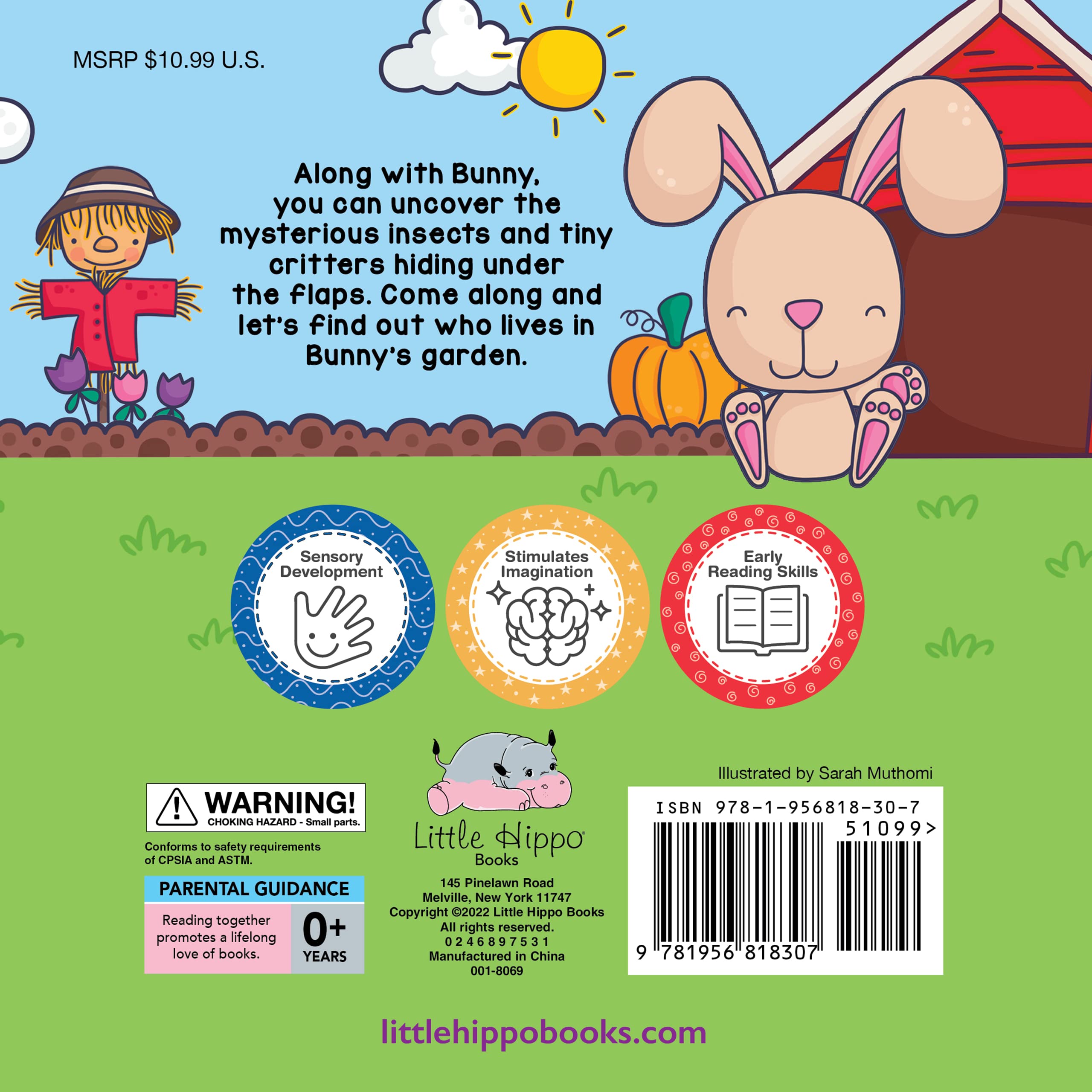 Little Hippo Books Peek and Seek In the Garden - Interactive Touch & Feel Board Book for Toddlers 1-3 Years | Sensory Learning & Early Development Baby Book | Perfect for Bedtime Stories, Playtime & Parent-Child Bonding